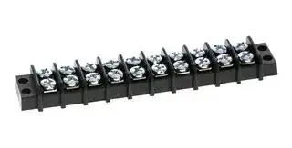 38770-0110: Panel Mount Barrier Terminal Block, 2 Row, 10 Ways, 22 AWG, 14 AWG, 9.53 mm, 15 A