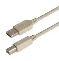 CSMUAB-075M: USB Cable, Type A Plug to Type B Plug, 750 mm, 29.5 ft, USB 2.0, Light Grey