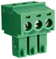 CTBP92HE/3: Pluggable Terminal Block, 3.81 mm, 3 Ways, 28 AWG, 16 AWG, 1 mm², Clamp