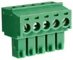 CTBP92HE/5: Pluggable Terminal Block, 3.81 mm, 5 Ways, 28 AWG, 16 AWG, 1 mm², Clamp