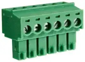 CTBP92HE/6: Pluggable Terminal Block, 3.81 mm, 6 Ways, 28 AWG, 16 AWG, 1 mm², Clamp