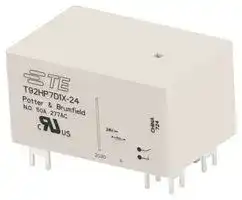 7-1423008-5: Power Relay, DPST-NO, 24 VDC, 50 A, T92H Series, Through Hole, Non Latching
