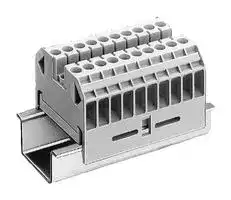 8WA1011-0DF21: DIN Rail Mount Terminal Block, 20 Ways, 2.5 mm², Screw, 24 A