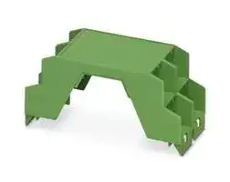 2909743: DIN RAIL HOUSING, UPPER, POLYAMIDE, GRN