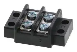 38780-0102: Panel Mount Barrier Terminal Block, 2 Row, 2 Ways, 22 AWG, 14 AWG, 11.11 mm, 15 A