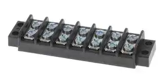 38780-0107: Panel Mount Barrier Terminal Block, 2 Row, 7 Ways, 22 AWG, 14 AWG, 11.12 mm, 15 A