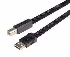 CSMUAB-PL-3M: USB Cable, Type A Plug to Type B Plug, 3 m, 9.8 ft, USB 2.0, Black