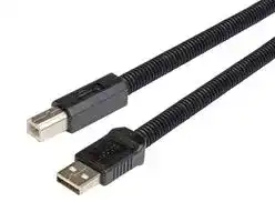CSMUAB-PL-4M: USB Cable, Type A Plug to Type B Plug, 4 m, 13.1 ft, USB 2.0, Black