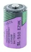 SL-550/P: Battery, 3.6 V, 1/2AA, Lithium Thionyl Chloride, 900 mAh, Axial Leaded, 14.7 mm