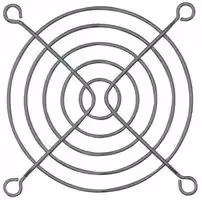 MC32704: Fan Finger Guard, Steel - Wire Form, Axial Fans, 76.5 mm, Bright Nickel Chrome