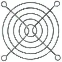 MC32704: Fan Finger Guard, Steel - Wire Form, Axial Fans, 76.5 mm, Bright Nickel Chrome