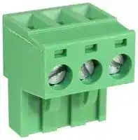 CTB9202/3: Pluggable Terminal Block, 5 mm, 3 Ways, 24 AWG, 12 AWG, 3.3 mm², Screw