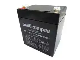 MP12-4.5: Rechargeable Battery, 12 V, Lead Acid, 4.2 Ah, Quick Connect, 1
