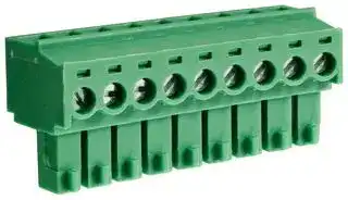 CTBP92HE/9: Pluggable Terminal Block, 3.81 mm, 9 Ways, 28 AWG, 16 AWG, 1 mm², Clamp