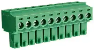 CTBP92HE/10: Pluggable Terminal Block, 3.81 mm, 10 Ways, 28 AWG, 16 AWG, 1 mm², Clamp