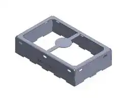 BMI-S-209-F: EMI Shielding Gasket, 29.36 mm x 18.5 mm x 7 mm, SMT 2 Piece Series, Corrosion-Resistant Steel