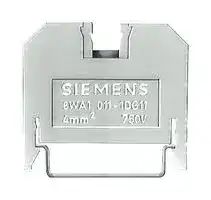 8WA1011-1BG11: DIN Rail Mount Terminal Block, 2 Ways, 4 mm², Screw, 32 A
