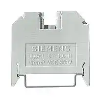 8WA1011-1BH23: DIN Rail Mount Terminal Block, 2 Ways, 6 mm², Screw, 41 A