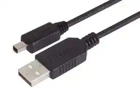 CSMUAMB4-1M: USB Cable, Type A Plug to Mini Type B Plug, 1 m, 3.3 ft, USB 2.0, Black