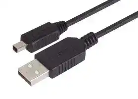 CSMUAMB4-2M: USB Cable, Type A Plug to Mini Type B Plug, 2 m, 6.6 ft, USB 2.0, Black