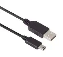 CSMUAMB5-03M: USB Cable, Type A Plug to Mini Type B Plug, 300 mm, 11.8 ft, USB 2.0, Black