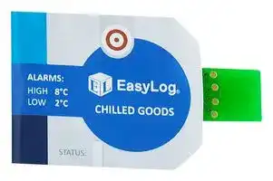 EL-CC-1-001 PK10: Data Logger, 8°C High Alarm Level, Temperature, 1 Channel, 32600 Samples, USB, LED Indicator
