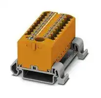 3273260: Panel Mount Barrier Terminal Block, Orange, 24 A, 690 V, 19 Pole, Push In, 12 AWG
