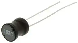 13R103C: Inductor, Radial, 1300R Series, 10 µH, 3 A, 3 A, 0.031 ohm, ± 10%