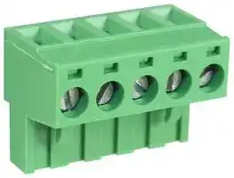 CTB9202/5: Pluggable Terminal Block, 5 mm, 5 Ways, 24 AWG, 12 AWG, 3.3 mm², Screw