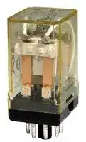RR2KP-UAC120V: Power Relay, DPDT, 120 VAC, 10 A, RR2KP Series, Socket, Latching Dual Coil