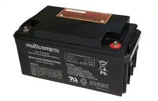 MPUF12-65: Rechargeable Battery, 12 V, Lead Acid, 65 Ah, Bolt, 1