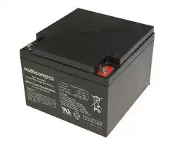 MPUF12-26: Rechargeable Battery, 12 V, Lead Acid, 26 Ah, Bolt, 1