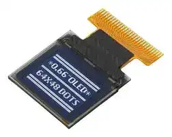 MIKROE-6753: Graphic OLED, 64 x 48 Pixels, White on Black, 3.3V, I2C, SPI, 4/8-bit Parallel
