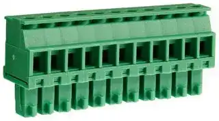 CTBP92VE/11S: Pluggable Terminal Block, 3.81 mm, 11 Ways, 28 AWG, 16 AWG, 1 mm², Clamp