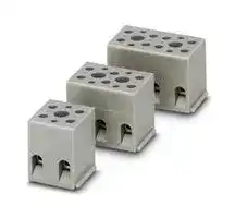 2703172: Panel Mount Barrier Terminal Block, 30 A, 275 V, 3 Pole, Screw, 12 AWG