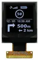 MDOG128128FV-WM: Graphic OLED, 128 x 128, White on Black, 3V, I2C, Parallel, SPI, 25.9mm x 30.1mm, -40 °C