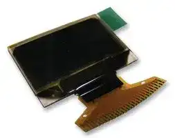 DD-12864WE-4A: Graphic OLED, 128 x 64, White on Black, 2.8V, I2C, Parallel, SPI, 26.7mm x 19.3mm, -30 °C