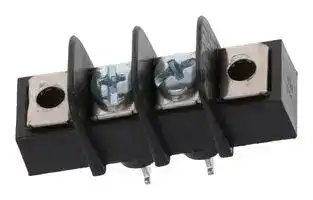 38720-3202: Panel Mount Barrier Terminal Block, 1 Row, 2 Ways, 24 AWG, 12 AWG, 9.53 mm, 25 A