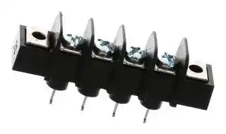 38720-3204: Panel Mount Barrier Terminal Block, 1 Row, 4 Ways, 24 AWG, 12 AWG, 9.53 mm, 25 A