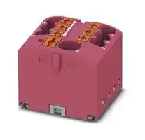 3273347: Panel Mount Barrier Terminal Block, Pink, 24 A, 450 V, 7 Pole, Push In, 12 AWG
