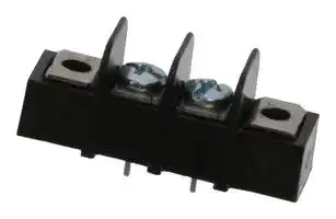 38720-6202: Panel Mount Barrier Terminal Block, 1 Row, 2 Ways, 22 AWG, 14 AWG, 9.53 mm, 15 A