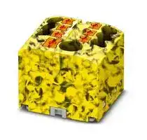 3273350: Panel Mount Barrier Terminal Block, Black/Yellow, 24 A, 450 V, 7 Pole, Push In, 12 AWG