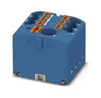 3273462: Panel Mount Barrier Terminal Block, Blue, 24 A, 450 V, 7 Pole, Push In, 12 AWG