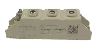 SKKT 106/16 E: Thyristor Module, Series Connected, 106 A, 1.6 kV