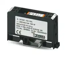 2949994: Power Relay, SPST-NO, 24 VDC, 10 A, EMG Series, DIN Rail, Non Latching