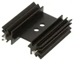 EA-T220-38E: Heat Sink, Square, Black Anodized, 9.5 °C/W, TO-220, 12.7 mm, 38.1 mm, 35 mm