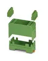 2940016: ELECTRONIC HOUSING SET, 10POS, PC, GREEN
