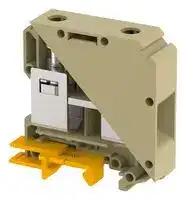 KUT50/ BEIGE: DIN Rail Mount Terminal Block, Feed Thru, 2 Ways, 6 AWG, 00 AWG, 50 mm², Screw, 150 A