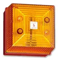 FL40/D50/A/RN: Visual Signal Indicator, Industrial, Amber, Flashing, 24VDC, IP65, 81mm Height