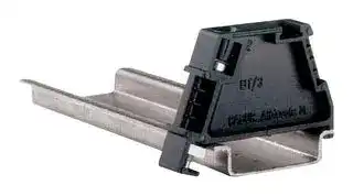 BT/3: Accessory, Black, Polyamide, Hellermanntyton 35mm Top Hat Rails, End Bracket, BT Series